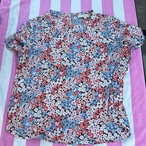 LOFT Multicolor Floral Blouse